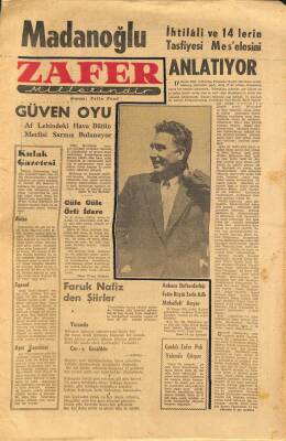 Zafer Gazetesi 1 Aralık 1961 - Cemal Madanoğlu İhtilali Anlatıyor GZ114200 - 1