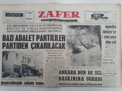 Zafer Gazetesi - 1 Haziran 1963 - Bazı Adalet Partililer Partiden Çıkarılacak GZ112394 - 1