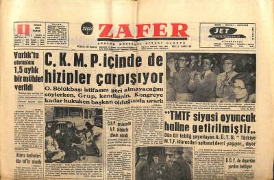 Zafer Gazetesi - 1 Nisan 1962 - CKMP İçinde Hizipler Çarpışıyor GZ110674 - 1