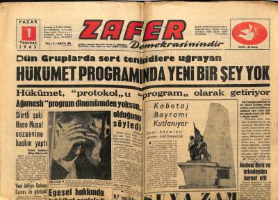 Zafer Gazetesi 1 Temmuz 1962 - Semt Kabadayıları Faaliyete Geçti GZ66050 - 2