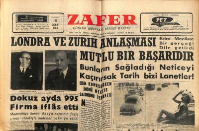 Zafer Gazetesi - 10 Ocak 1963 - Londra Ve Münih Anlaşması Başarıdır GZ110465 - 1