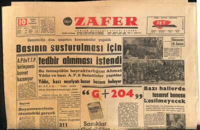 Zafer Gazetesi 10 Şubat 1962 - İstanbulda 102 Troleybüsten Ancak 25 Tanesi Çalışabiliyor GZ114065 - 1