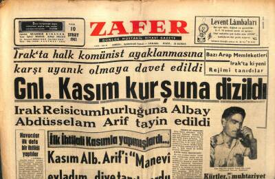 Zafer Gazetesi - 10 Şubat 1963 - General Kasım Kurşuna Dizildi GZ110683 - 1