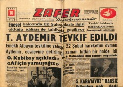 Zafer Gazetesi 10 Temmuz 1962 - Talat Aydemir Tevkif Edildi GZ66071 - 2