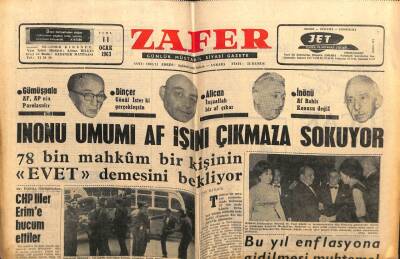 Zafer Gazetesi - 11 Ocak 1963 - İşçi Sigortaları Çalışamaz Halde GZ110564 - 1