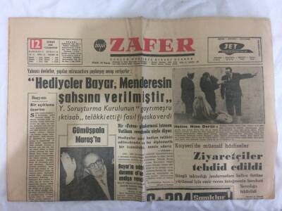 Zafer Gazetesi 12 Şubat 1962 - Bayarın Sıhhi Durumu Elan Endişe Verici GZ73107 - 1