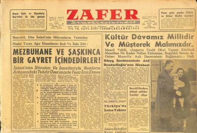 Zafer Gazetesi 13 Ocak 1960 - Türkiyede İrtica Yoktur GZ110093 - 1