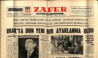 Zafer Gazetesi - 14 Kasım 1963 - Irakta Dün Yeni Bir Ayaklanma Oldu GZ110354 - 1