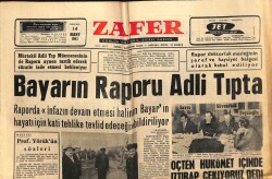 Zafer Gazetesi 14 Mart 1963 - Celal Bayarın Raporu Adli Tıpta GZ66065 - 1