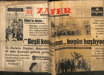 Zafer Gazetesi - 15 Ocak 1964 - Beşli Konferans Bugün Başlıyor GZ110696 - 1