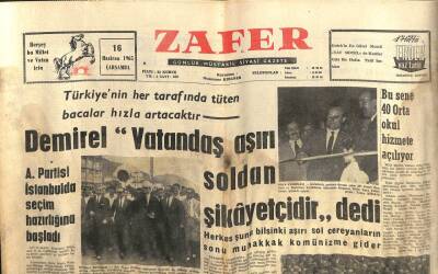 Zafer Gazetesi - 16 Haziran 1965 - Vatandaş Aşırı Soldan Şikayetçidir GZ110434 - 1