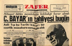 Zafer Gazetesi 19 Mart 1963 - Celal Bayarın Tahliyesi Bugün GZ66052 - 2