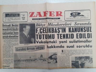 Zafer Gazetesi - 19 Ocak 1963 - Ankarada Yılın En Soğuk Günü Yaşandı GZ112412 - 1