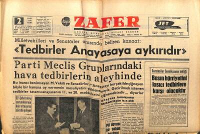 Zafer Gazetesi - 2 Mart 1962 - Pil Davası Bu Sabah Başlıyor GZ110675 - 1