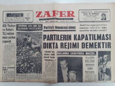 Zafer Gazetesi - 2 Mayıs 1963 - Sudi Arabistan da Karıştı GZ112388 - 1