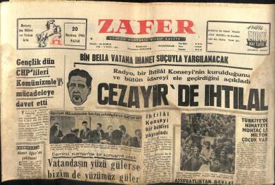 Zafer Gazetesi - 20 Haziran 1965 - Cezayirde İhtilal GZ110431 - 1