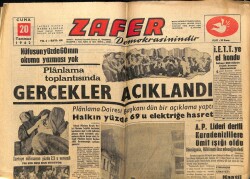 Zafer Gazetesi 20 Temmuz 1962 - Nüfusun Yüzde 60ının Okuma Yazması Yok GZ66047 - 2
