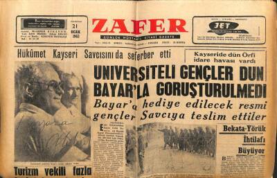 Zafer Gazetesi - 21 Ocak 1963 - Almanlar Kebana Yardım Yapmıyor GZ110591 - 1