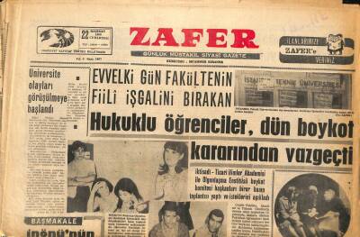 Zafer Gazetesi 22 Haziran 1968 - Kenndynin Katili Sirhan 28 Haziran Günü Yüksek Mahkeme Önüne Çıkacak GZ122611 - 1