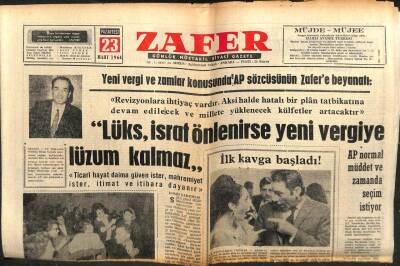 Zafer Gazetesi - 23 Mart 1964 - Kıbrısta Yeni Bir Çarpışma İngilizler Tarafından Önlendi GZ110613 - 1