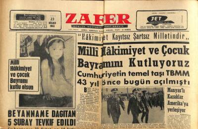 Zafer Gazetesi 23 Nisan 1963 - Yıldız Asena İzmirde Yargılandı GZ83485 - 1