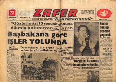 Zafer Gazetesi 23 Temmuz 1962 - Ruslar Nükleer Deneme Yapacak GZ66072 - 2