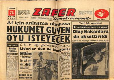 Zafer Gazetesi 24 Mayıs 1962 - Meclisin Yetkisine Dokunulamaz GZ66048 - 1