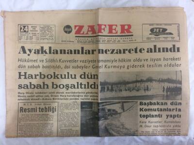 Zafer Gazetesi 24 Şubat 1962 - Harb Okulu Dün Sabah Boşaltıldı GZ73134 - 1