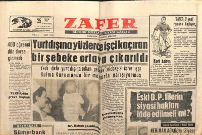 Zafer Gazetesi - 25 Ocak 1969 - Bölükbaşı Yunanlılar Bütün Şehirlere Karşı Hava Saldırısına Geçebilir Dedi GZ110717 - 1
