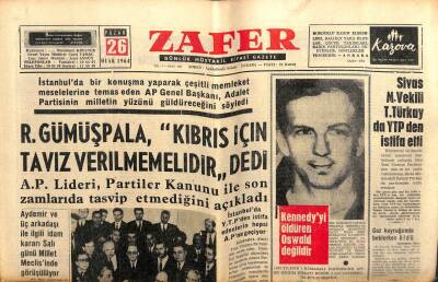 Zafer Gazetesi - 26 Ocak 1964 - Gaz Kuyruğunda Beklerken Öldü GZ110636 - 1