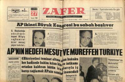 Zafer Gazetesi - 27 Kasım 1964 - Kongoda Vahşet Devam Ediyor GZ110471 - 1