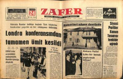 Zafer Gazetesi - 27 Ocak 1964 - Londra Konferansından Ümit Kesildi GZ110638 - 1