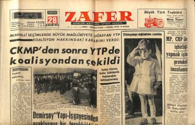 Zafer Gazetesi - 28 Kasım 1963 - Kennedynin Ölümü Konusunda Geniş Bir Tahkikat Açılıyor GZ110341 - 1