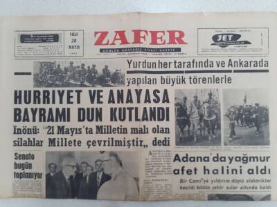 Zafer Gazetesi - 28 Mayıs 1963 - Muhafız Alayına Yeni Fors Hediye Edildi GZ112366 - 1