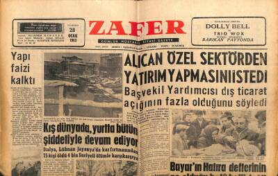 Zafer Gazetesi - 28 Ocak 1963 - Yapı Faizi Kalktı GZ110592 - 1