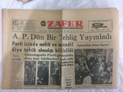 Zafer Gazetesi 28 Şubat 1962 - Niyazi Akı İstanbul Valiliğine Getiriliyor GZ73132 - 1