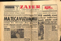 Zafer Gazetesi 29 Eylül 1962 - İsmet İnönü Anayasayı İhlal Etmiştir GZ66054 - 2