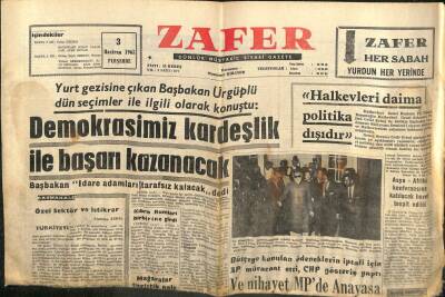 Zafer Gazetesi - 3 Haziran 1965 - Amerikadan 60 Milyonluk Gıda Yardımı GZ110420 - 1