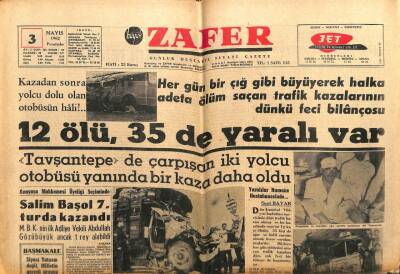 Zafer Gazetesi - 3 Mayıs 1962 - Salim Başol 7. Turda Kazandı GZ110655 - 1