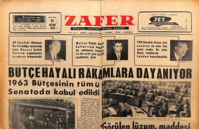 Zafer Gazetesi - 31 Ocak 1963 - İdam Edilme Üzere Götürüldüğü Gün Bayarın Hatıra Defteri İmralı Adasında Alınmış GZ110732 - 1