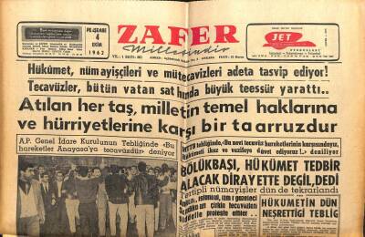 Zafer Gazetesi - 4 Ekim 1962 - Turgay Üçöze 15 Gün Hapis Cezası Verildi GZ110572 - 1