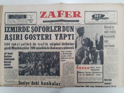 Zafer Gazetesi - 4 Mayıs 1963 - Suriyedeki Bankalar Devletleştirilecekler GZ112386 - 1