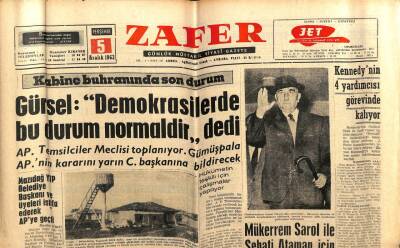 Zafer Gazetesi - 5 Aralık 1963 - Kabine Buhranında Son Durum GZ110552 - 1