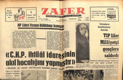 Zafer Gazetesi - 5 Temmuz 1965 - TİPliler Milliyetçi Gençlere Saldırdı GZ110586 - 1