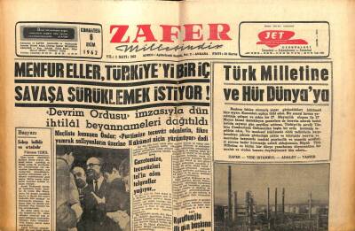 Zafer Gazetesi - 6 Ekim 1962 - Menfur Eller Türkiyeyi İç Savaşa Sürüklüyor GZ110693 - 1