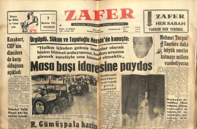 Zafer Gazetesi - 7 Haziran 1965 - Masa Başı İdaresine Paydos GZ110416 - 1