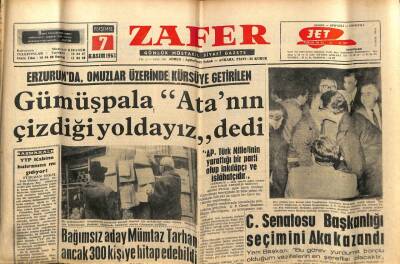 Zafer Gazetesi - 7 Kasım 1963 - Gümüşpala Atanın Çizdiği Yoldayız Dedi GZ110361 - 1