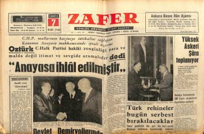 Zafer Gazetesi - 7 Mart 1964 - Devlet Demir Yollarında Tasfiyeye Başlandı GZ110623 - 1