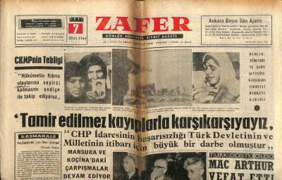 Zafer Gazetesi - 7 Nisan 1964 - CHPnin İş Adamlarından Para İstediği Açıklandı GZ110378 - 1