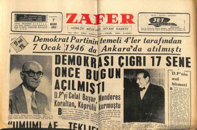 Zafer Gazetesi - 7 Ocak 1963 - Rusyada Dini Baskı Her Gün Artıyor GZ110468 - 1